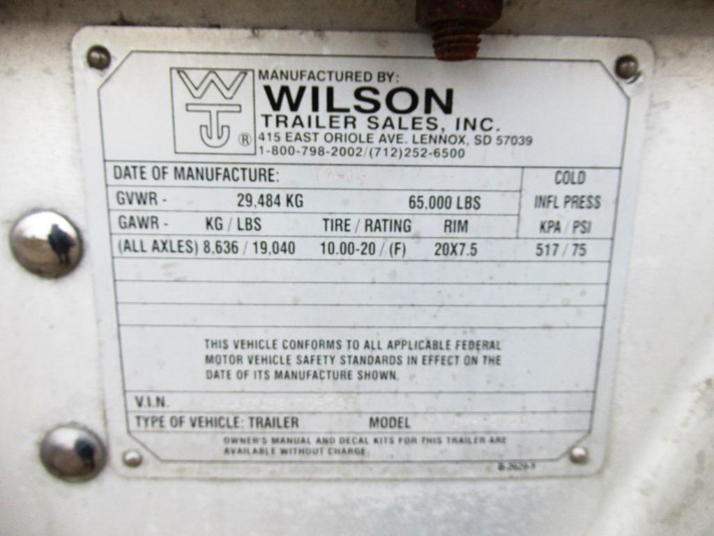2014 Wilson 40’ Commander Aluminum Dbl. Bottom Hopper Grain Trailer