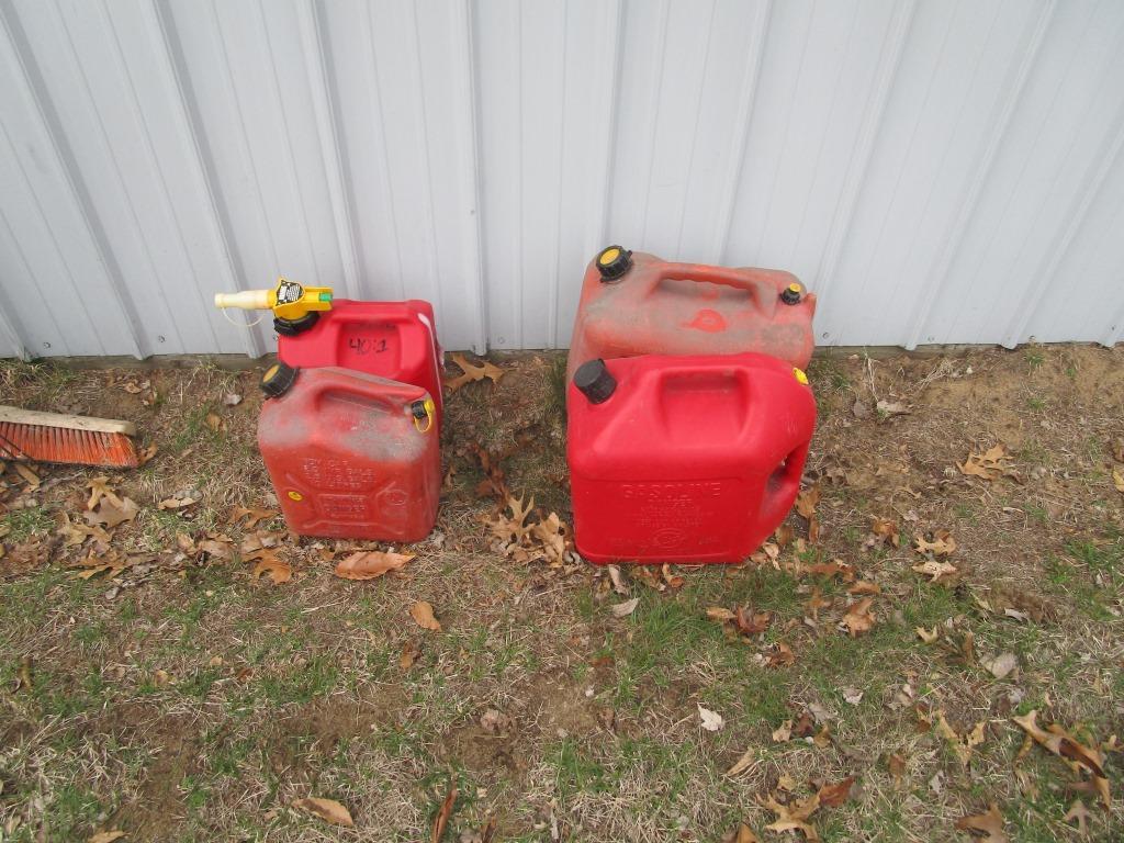 Lot of 4 Gas Cans