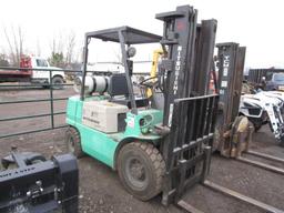 115-16 Mitsubishi 5k lb. Pneumatic Tire Forklift - NO RESERVE