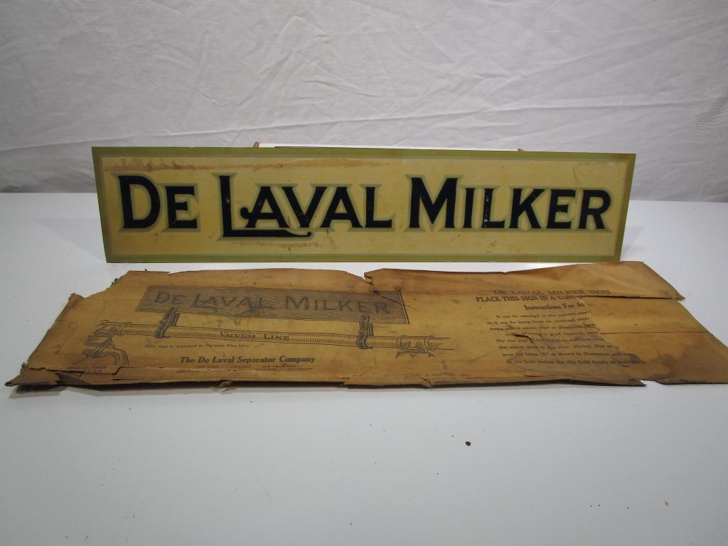 20 x 4" De Laval Milker Sign-Double Sided w/ Shipping Envelope