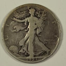 1921 WALKING LIBERTY HALF DOLLAR