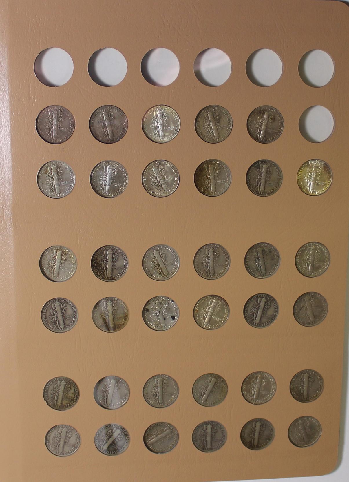 SET OF MERCURY DIMES