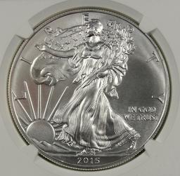 2015 (W) AMERICAN SILVER EAGLE NGC MS 70