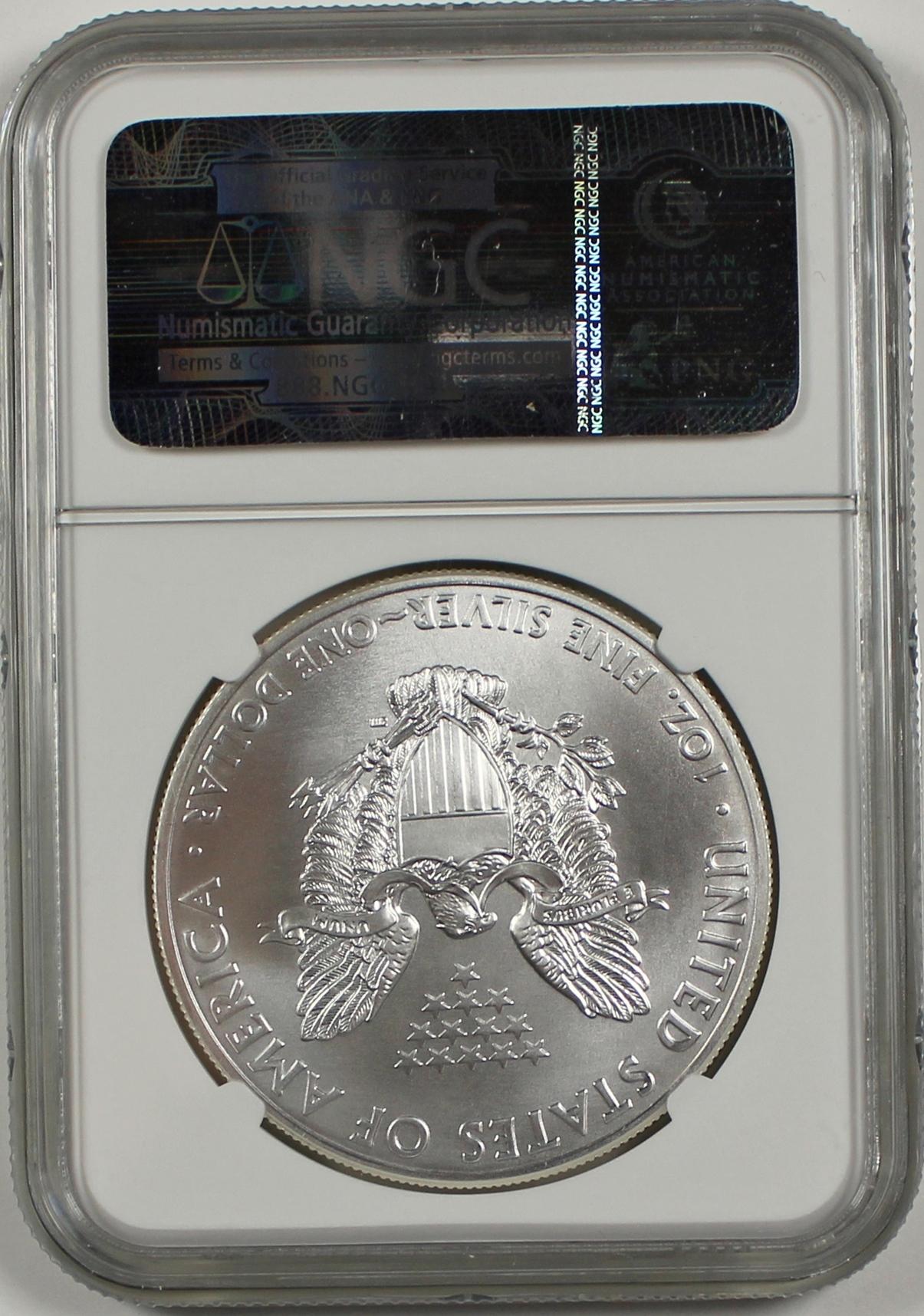 2015 (W) AMERICAN SILVER EAGLE NGC MS 70