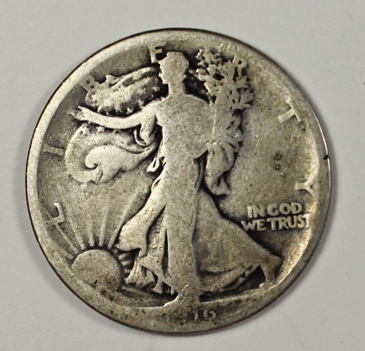 1916 WALKING LIBERTY HALF DOLLAR