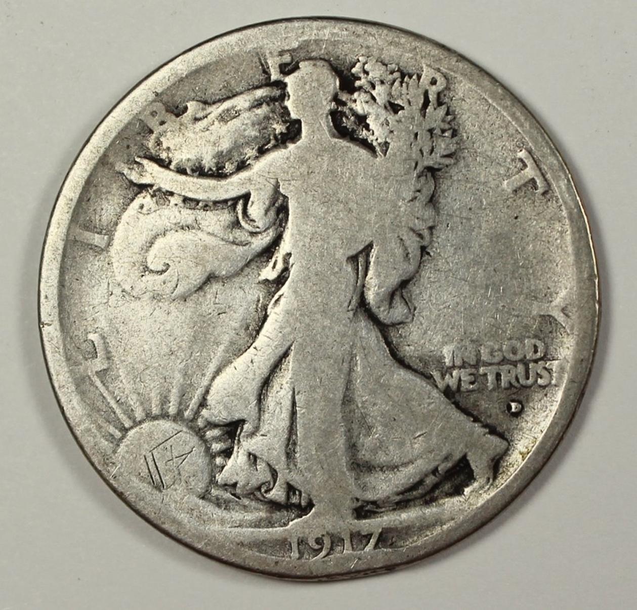 1917-D OBV WALKING LIBERTY HALF DOLLAR