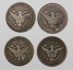 BARBER HALF DOLLARS: 1896 VG, 1896-O AG/G