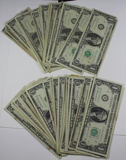 50 PCS JOSEPH W. BARR DOLLAR NOTES