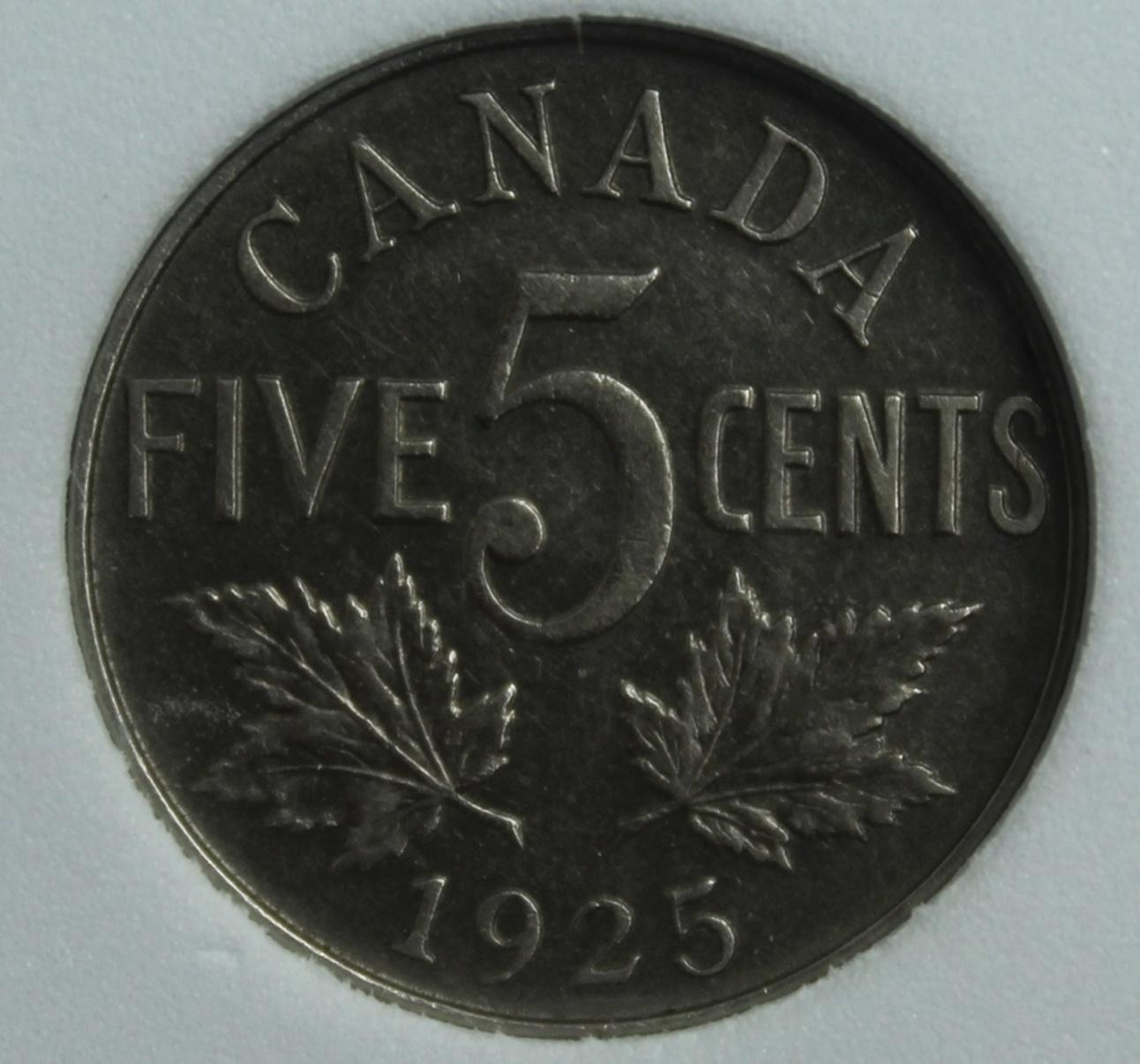 1925 CANADA NICKEL