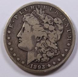 1893-CC MORGAN SILVER DOLLAR