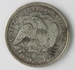 1868-S SEATED HALF DOLLAR