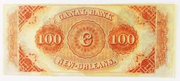 1860'S $100 CANAL BANK