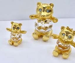 SWAROVSKI TRIMLITE BEARS - 1983 RARE