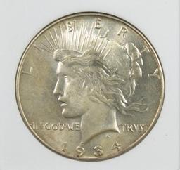 1934 PEACE SILVER DOLLAR