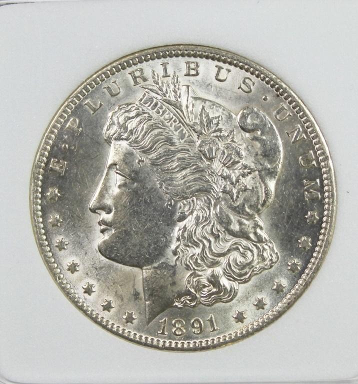 1891-CC MORGAN SILVER DOLLAR