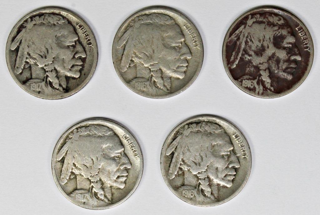 BUFFALO NICKEL LOT: