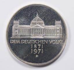 1971 GERMANY 5 MARK SILVER