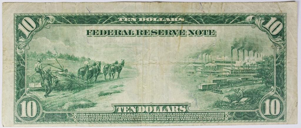 1914 $10.00 FEDERAL RESERVE NOTE