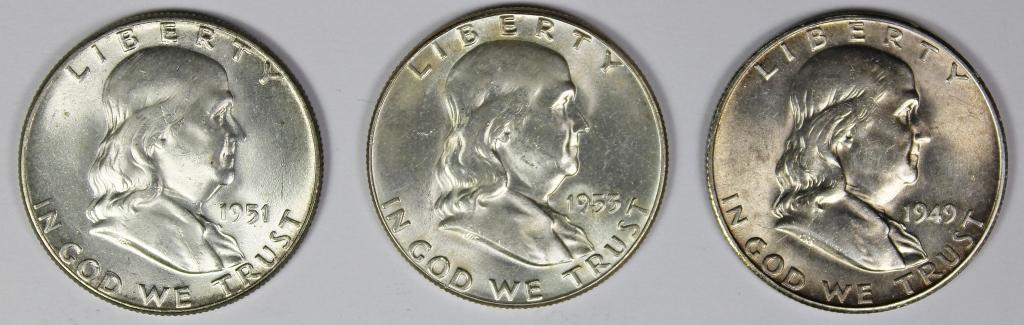 FRANKLIN HALF DOLLAR LOT: