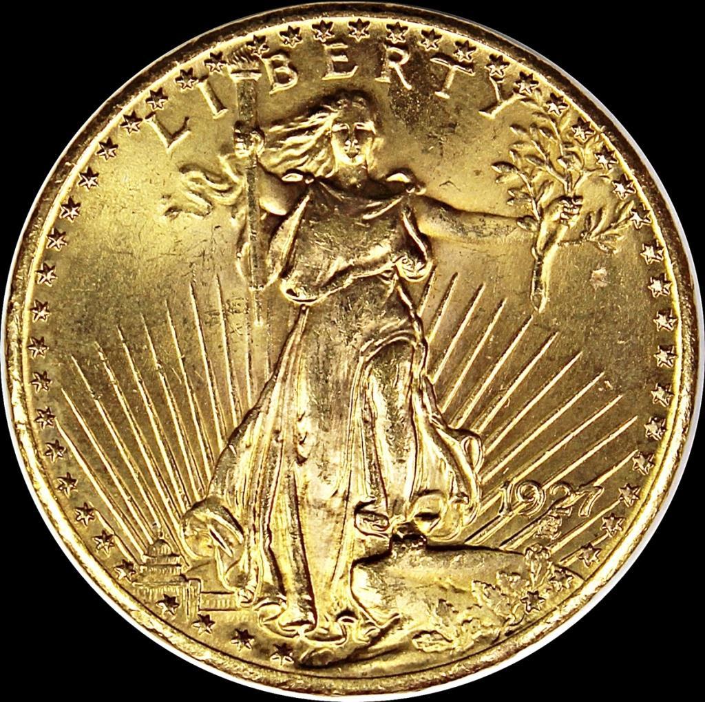 1927 $20.00 ST. GAUDENS GOLD