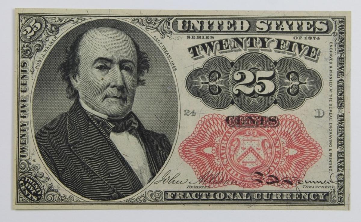 1874 TWENTY-FIVE CENT FRACTIONAL CURRENCY