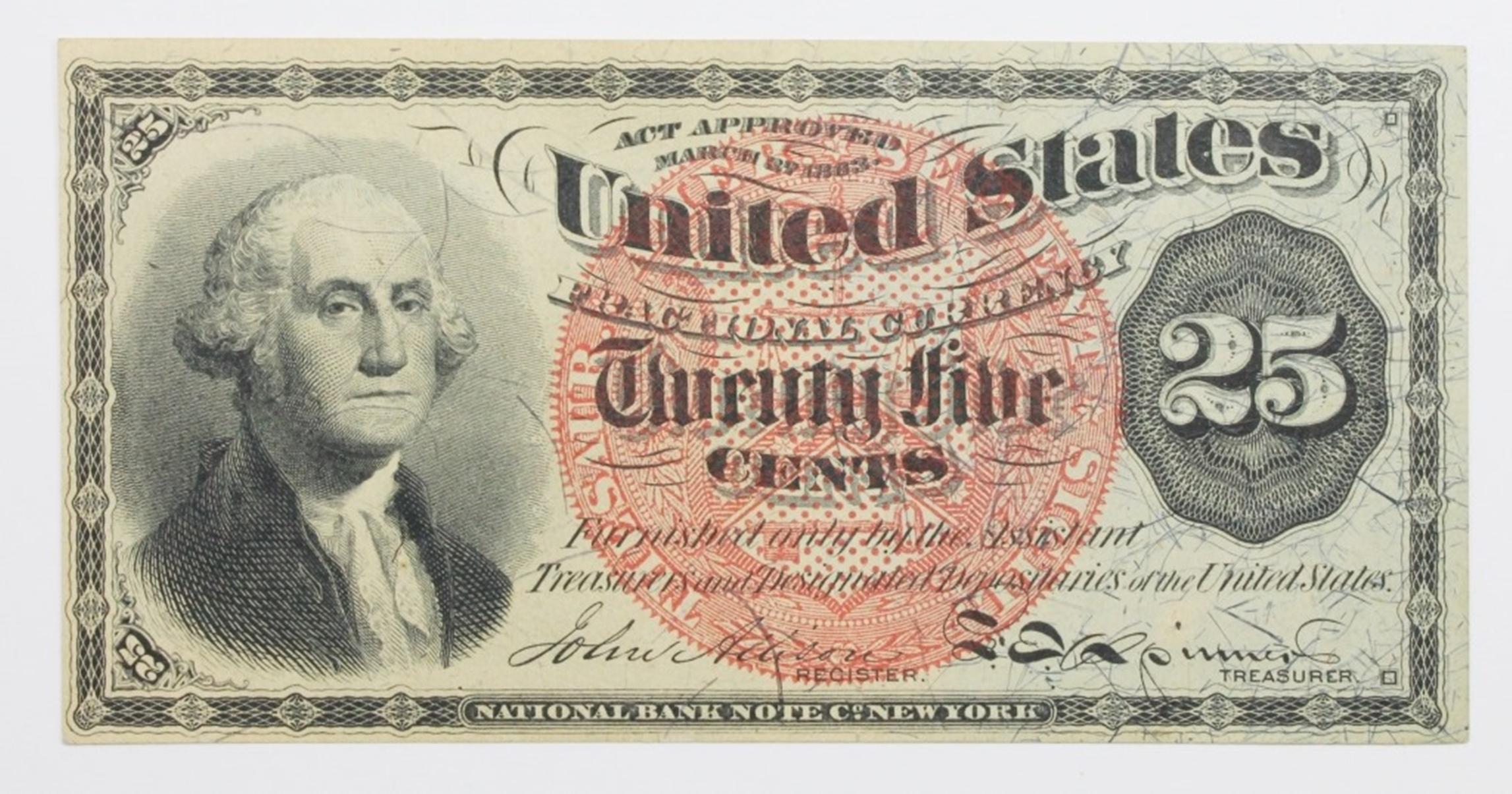 1863 TWENTY-FIVE CENT FRACTIONAL CURRENCY