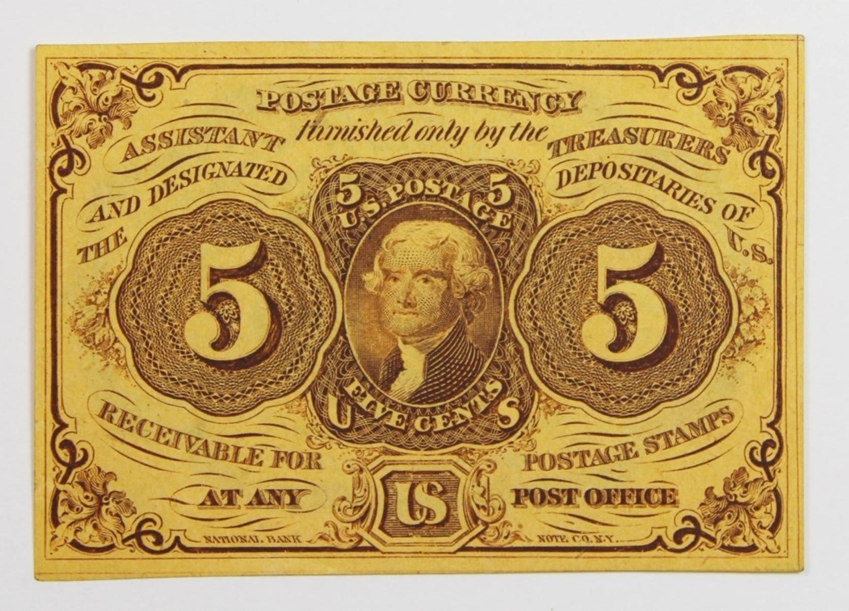 1862 FIVE CENT FRACTIONAL CURRENCY