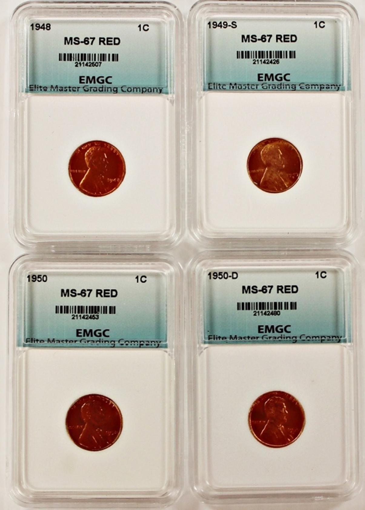 SUPERB RED BU LINCOLN CENTS