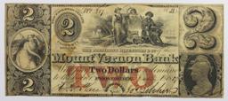 1857 $2 MOUNT VERNON BANK