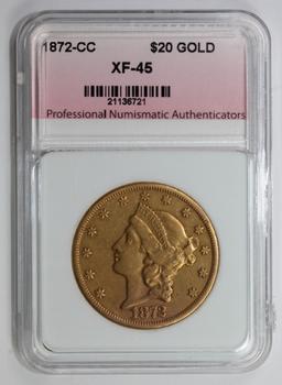 1872-CC $20.00 GOLD