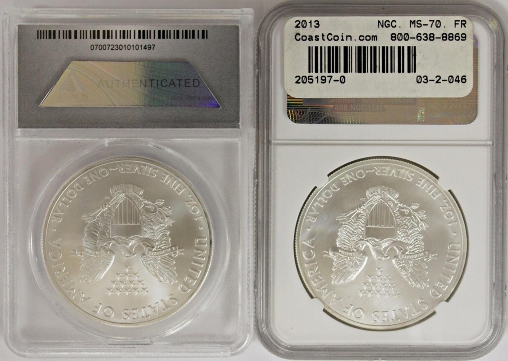 2013-S AND 2013 AMERICAN SILVER EAGLE