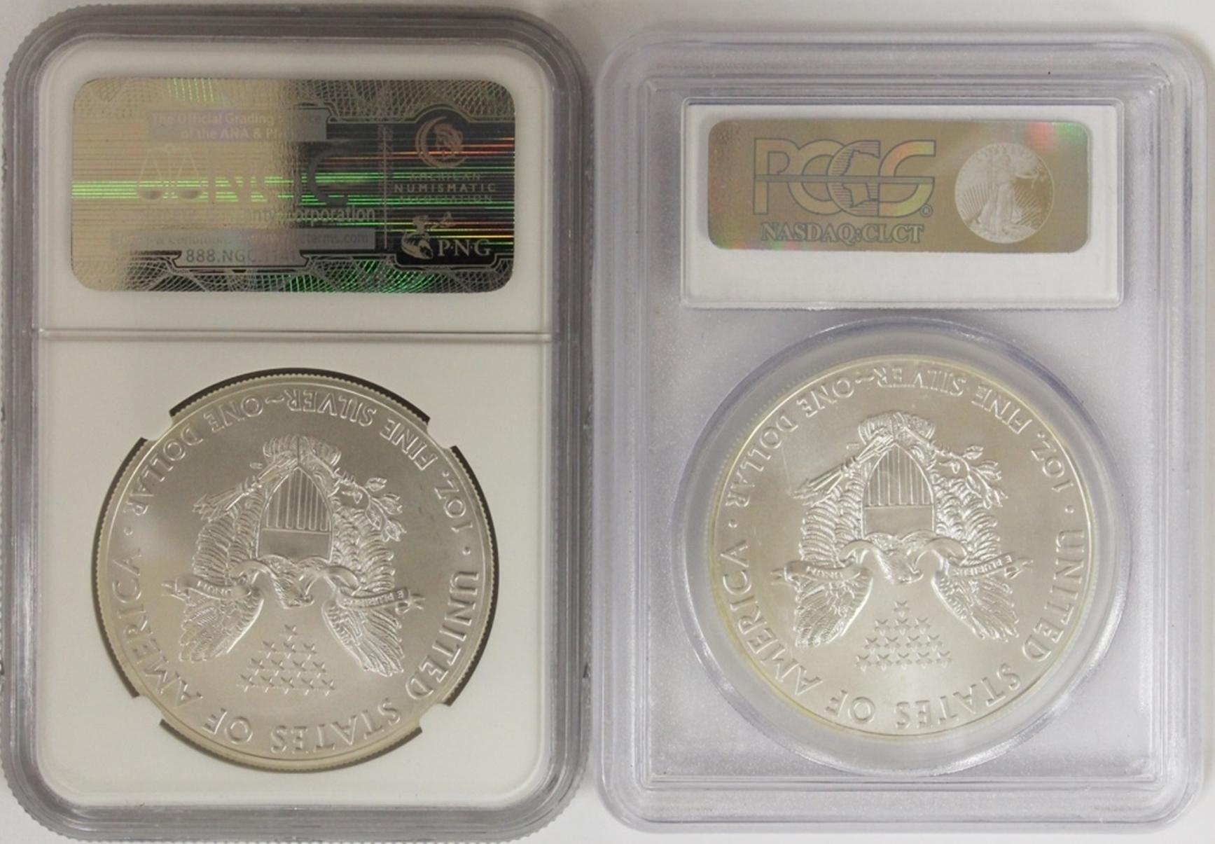 2014-W AND 2015 AMERICAN SILVER EAGLES