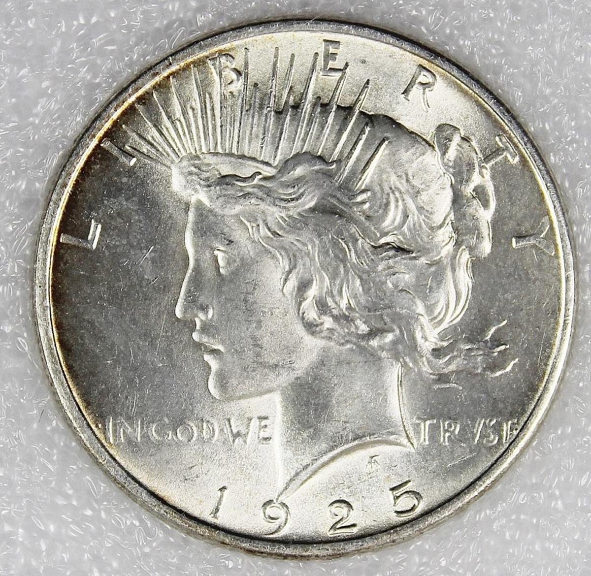 1925 PEACE SILVER DOLLAR