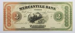 1860'S $2 MERCHANT'S BANK WASHINGTON, DC