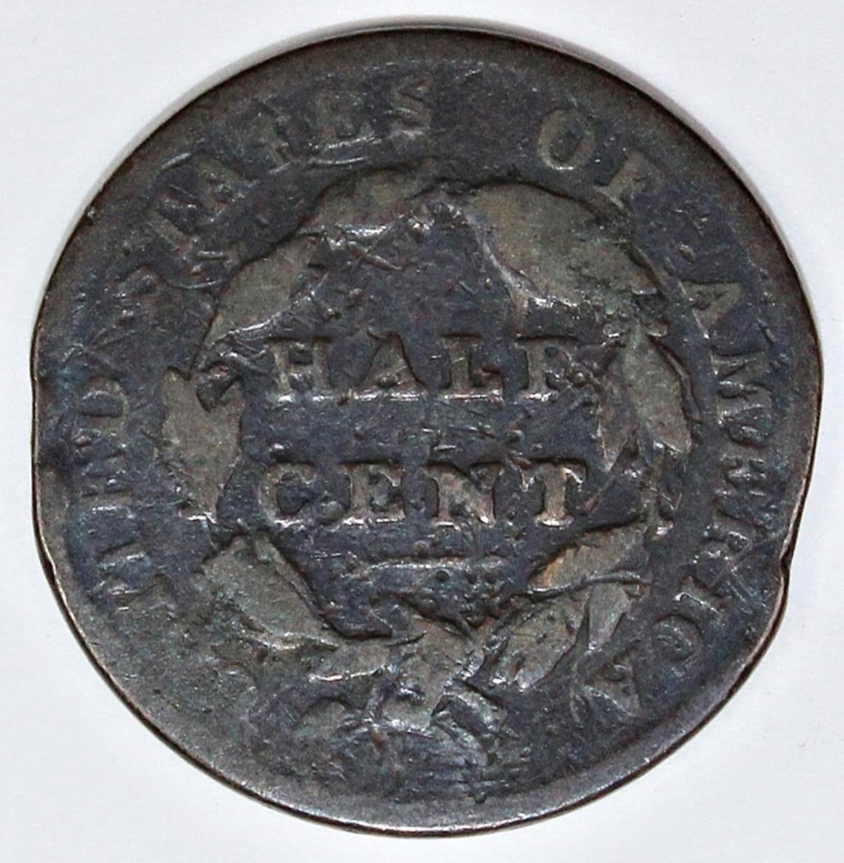 1825 HALF CENT
