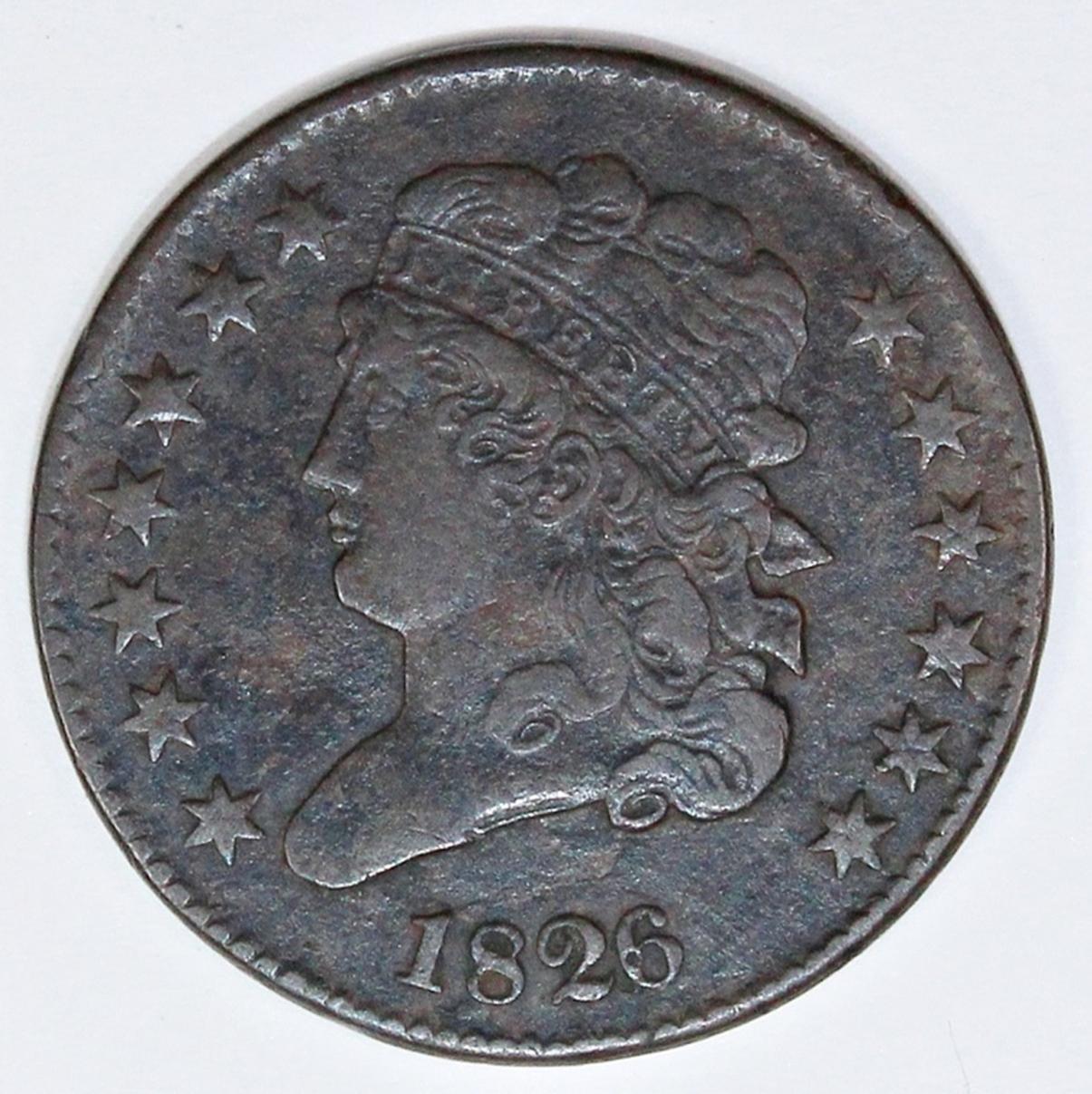 1826 HALF CENT