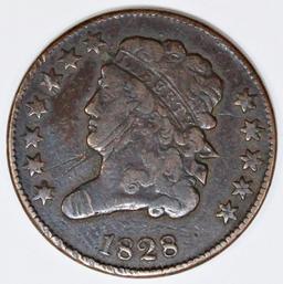 1828 HALF CENT