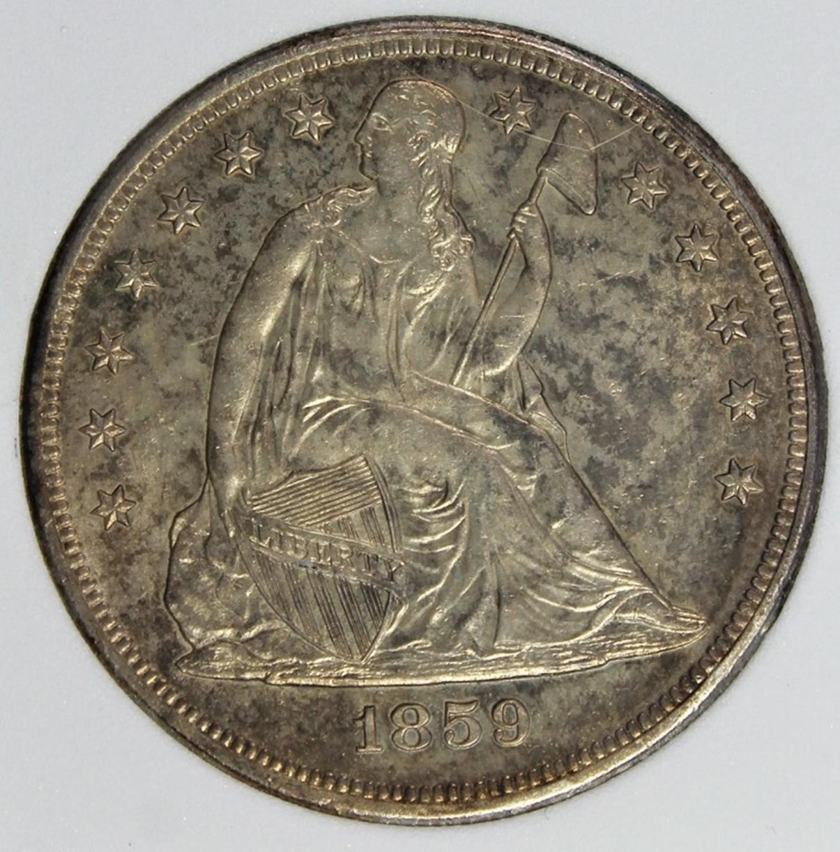 1859-O SEATED DOLLAR