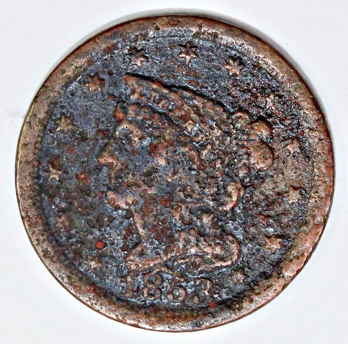 1853 HALF CENT