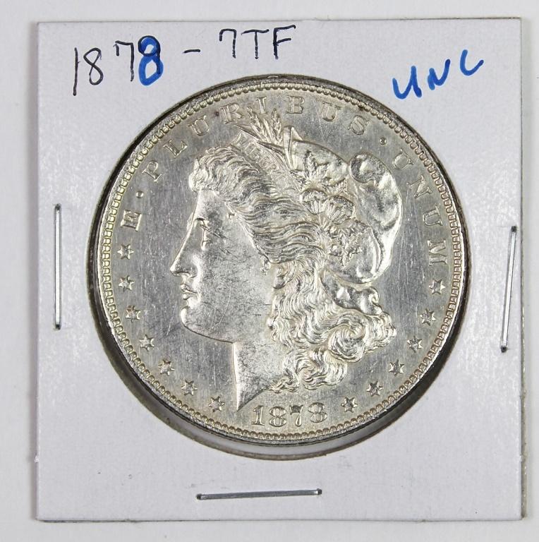 1878 7F MORGAN SILVER DOLLAR