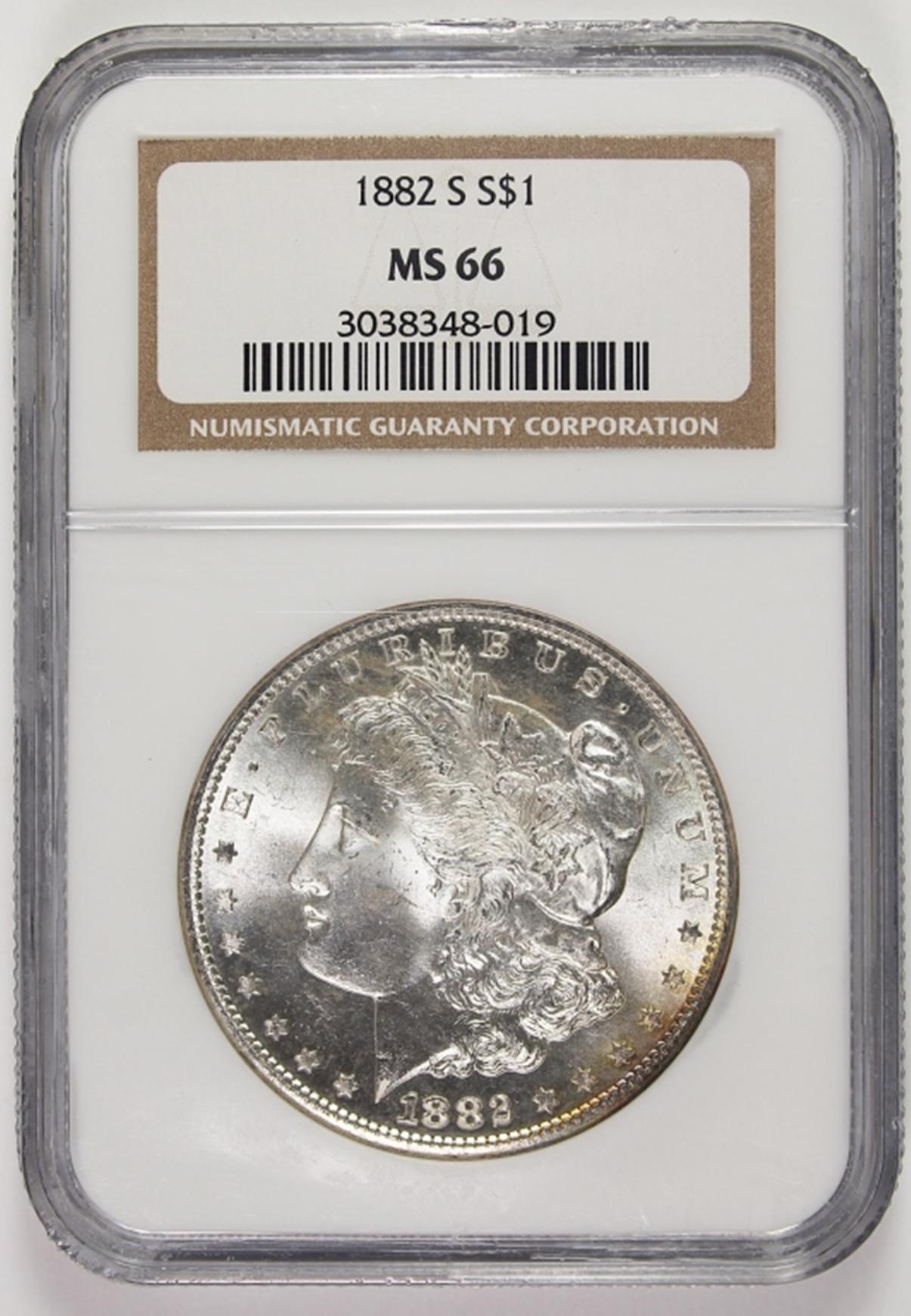 1882-S MORGAN SILVER DOLLAR