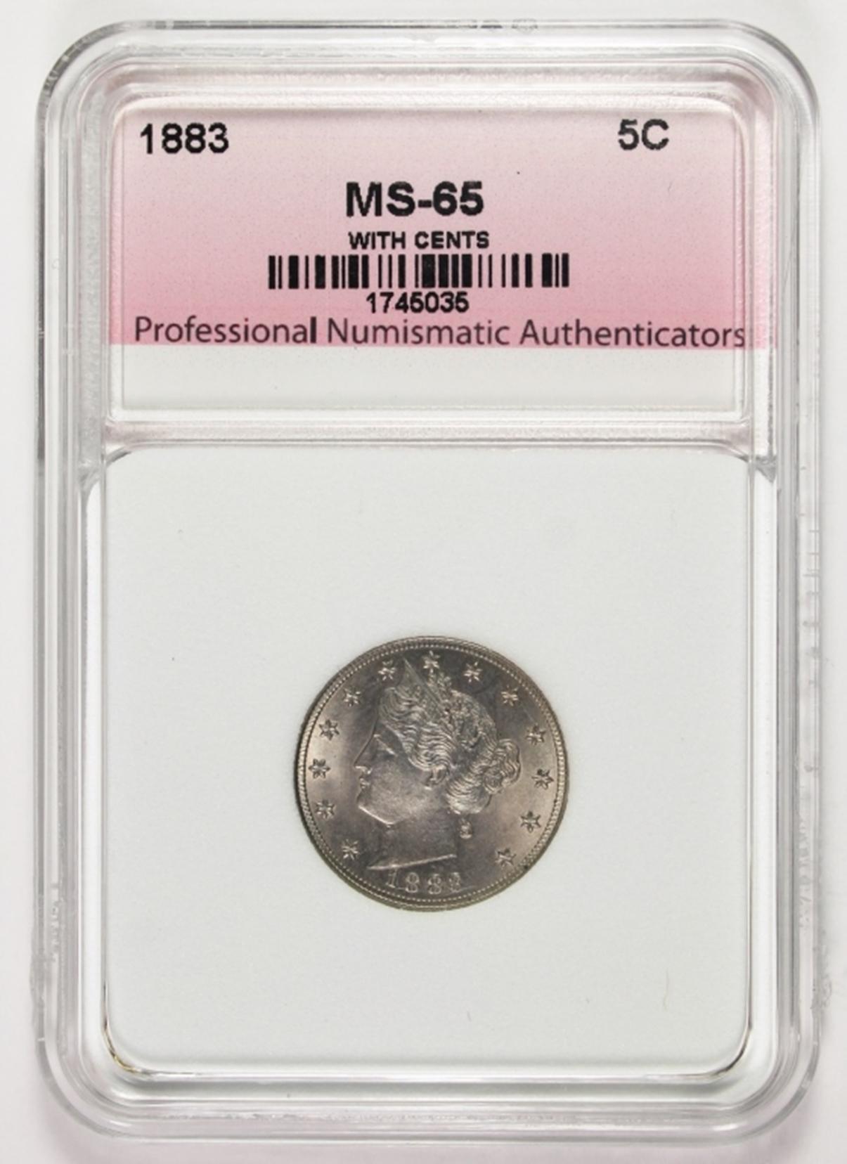 1883 WITH CENTS V-NICKEL