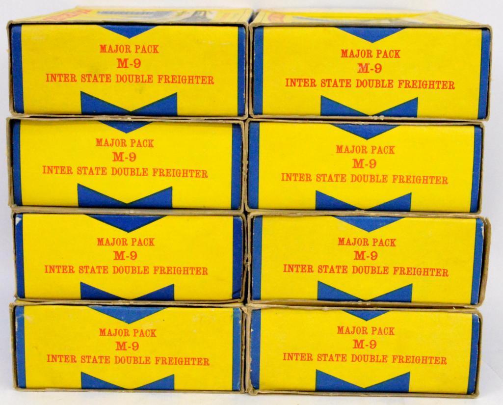 Eight Matchbox M-9 Inter State Double Freighter 2 Packs Custom Decorated in original boxes