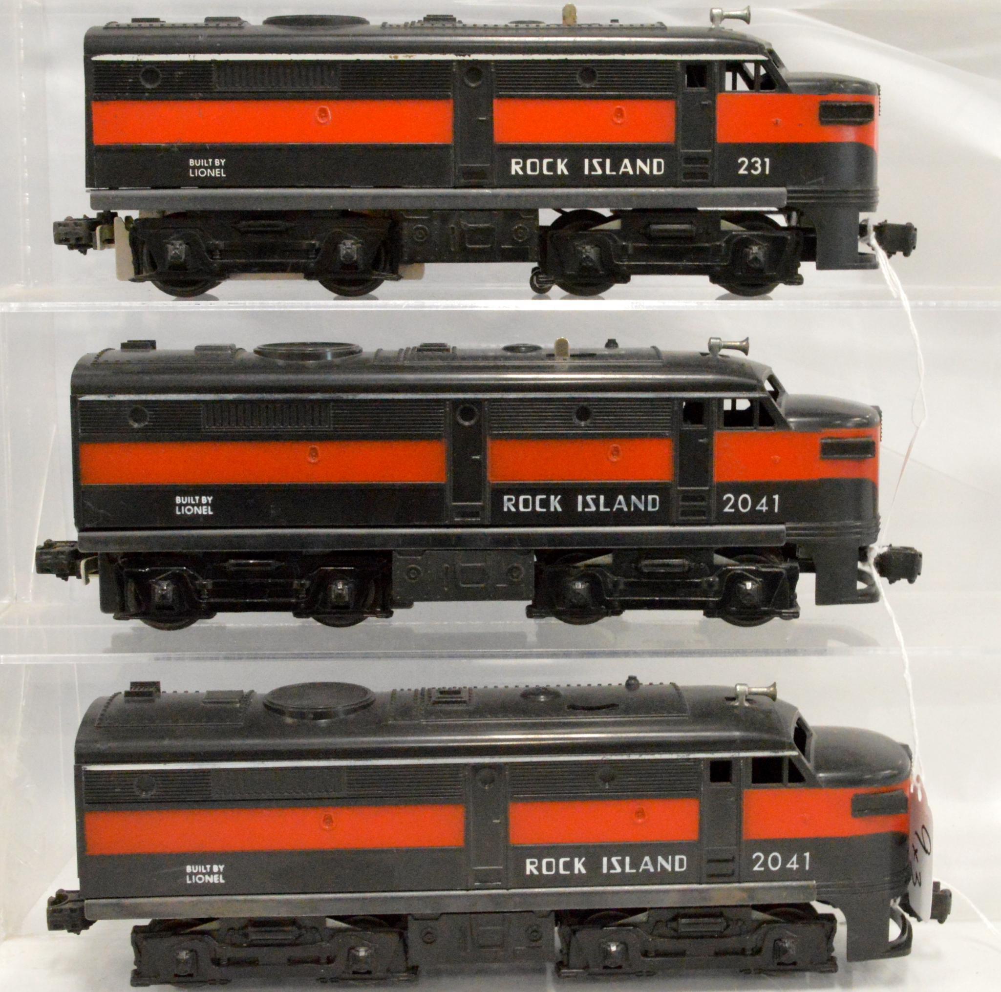 Lionel postwar O gauge Rock Island Alco units 231 2041 2041