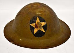 US WWI Painted 2nd Infantry Division Model 1917 Helmet