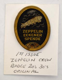 Two 1920's to 30's Zeppelin Crew Patches Germany