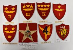 Grouping of 31 WWI WWII Navy and Marines Patches