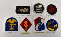 Grouping of 31 WWI WWII Navy and Marines Patches