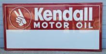 Large 1980s Kendall motor oil metal sign