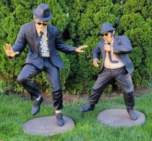 Life-size, Jake and Elwood Blues Brothers fiberglass figures